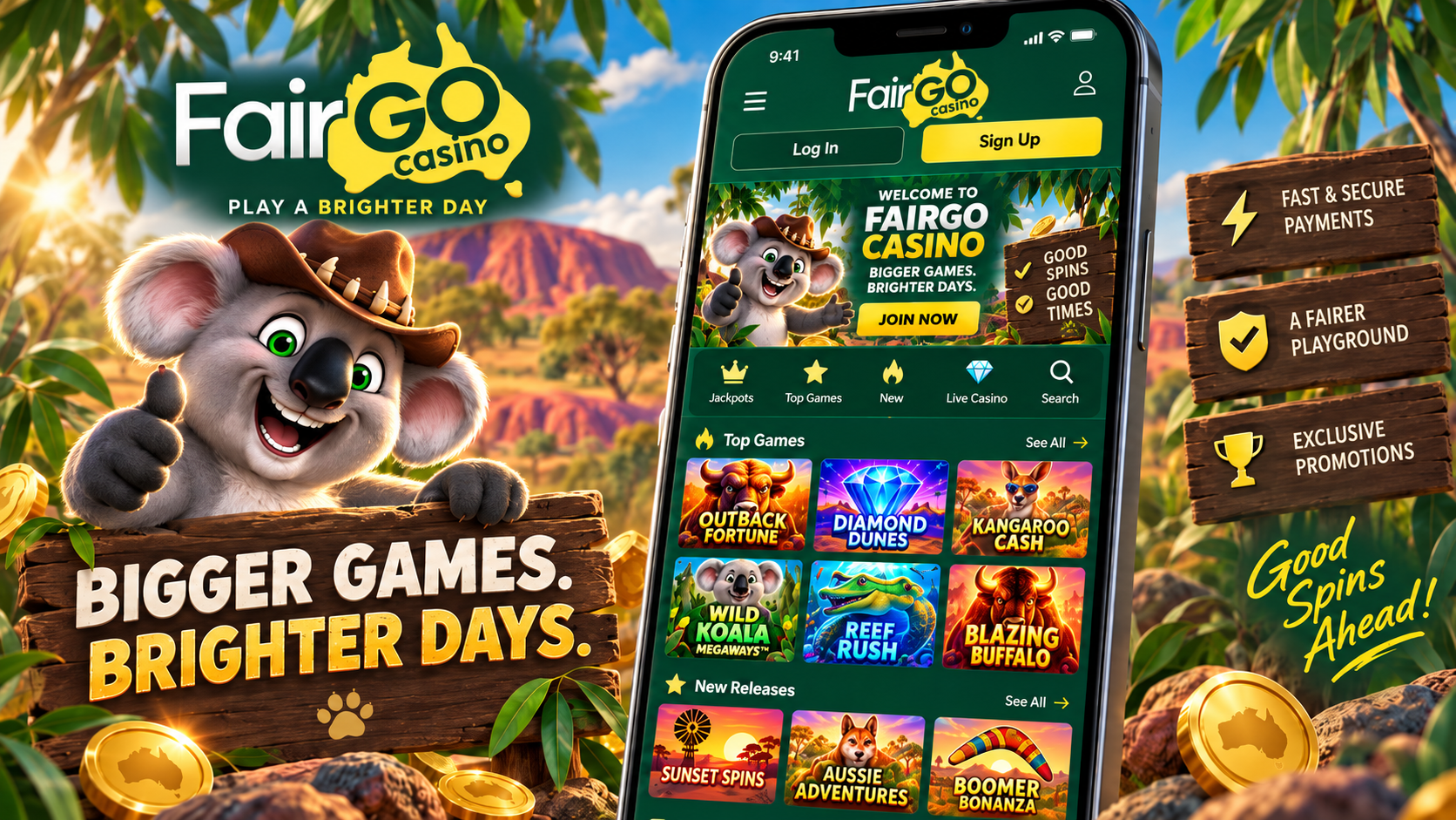 Fairgo Casino mobile app bonus offer